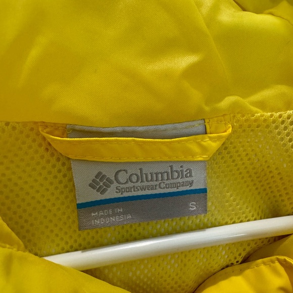 COLUMBIA WOMENS YELLOW RAIN COAT YELLOW - Picture 3 of 4